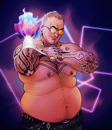 Half character; full color